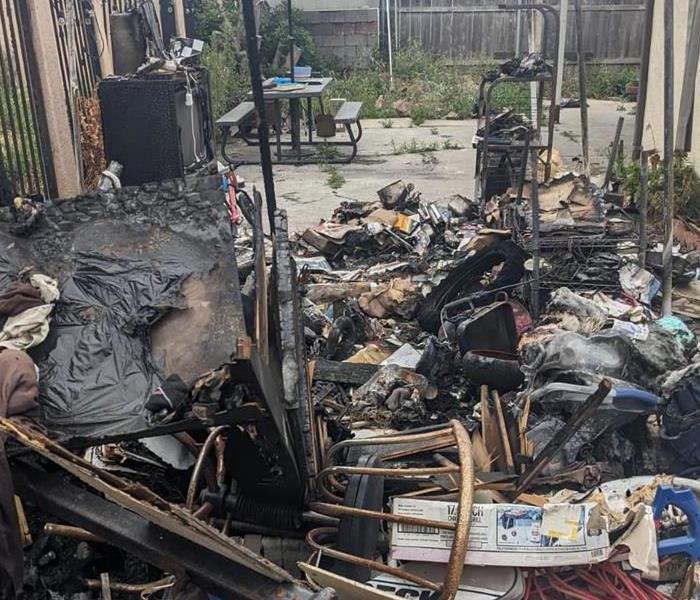 Shed that caught fire