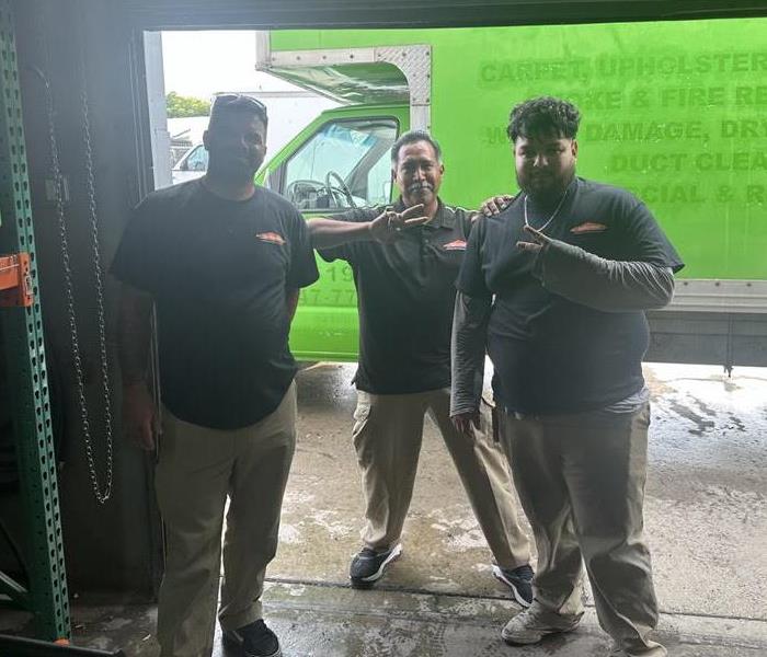 Some of our guys getting equipment ready